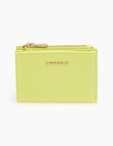 Γυναικείο πορτοφόλι με μαγνητικό κούμπωμα - Κίτρινο